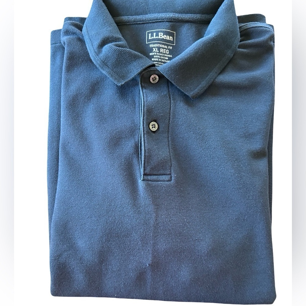 L.L.Bean Men’s Black Polo Shirt | Size XL | Classic Fit | Pre-Loved